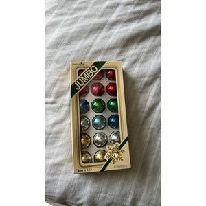 Pyramid Jumbo Mercury Glass Ornaments Box 18 Multi Color USA